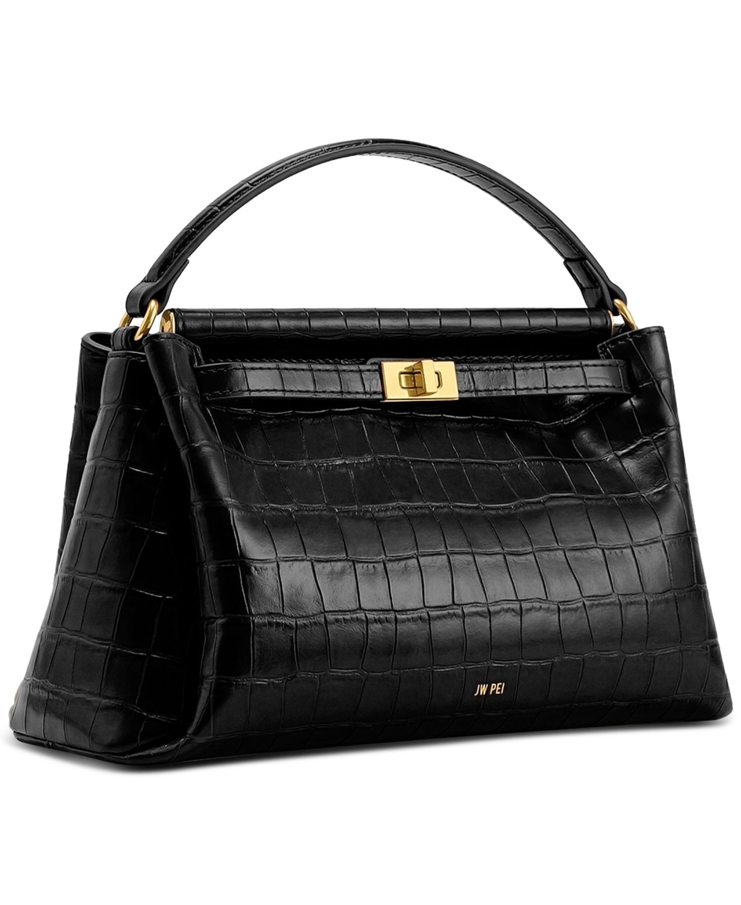 Carmen Embossed Pattern Small Top Handle Satchel Handbag