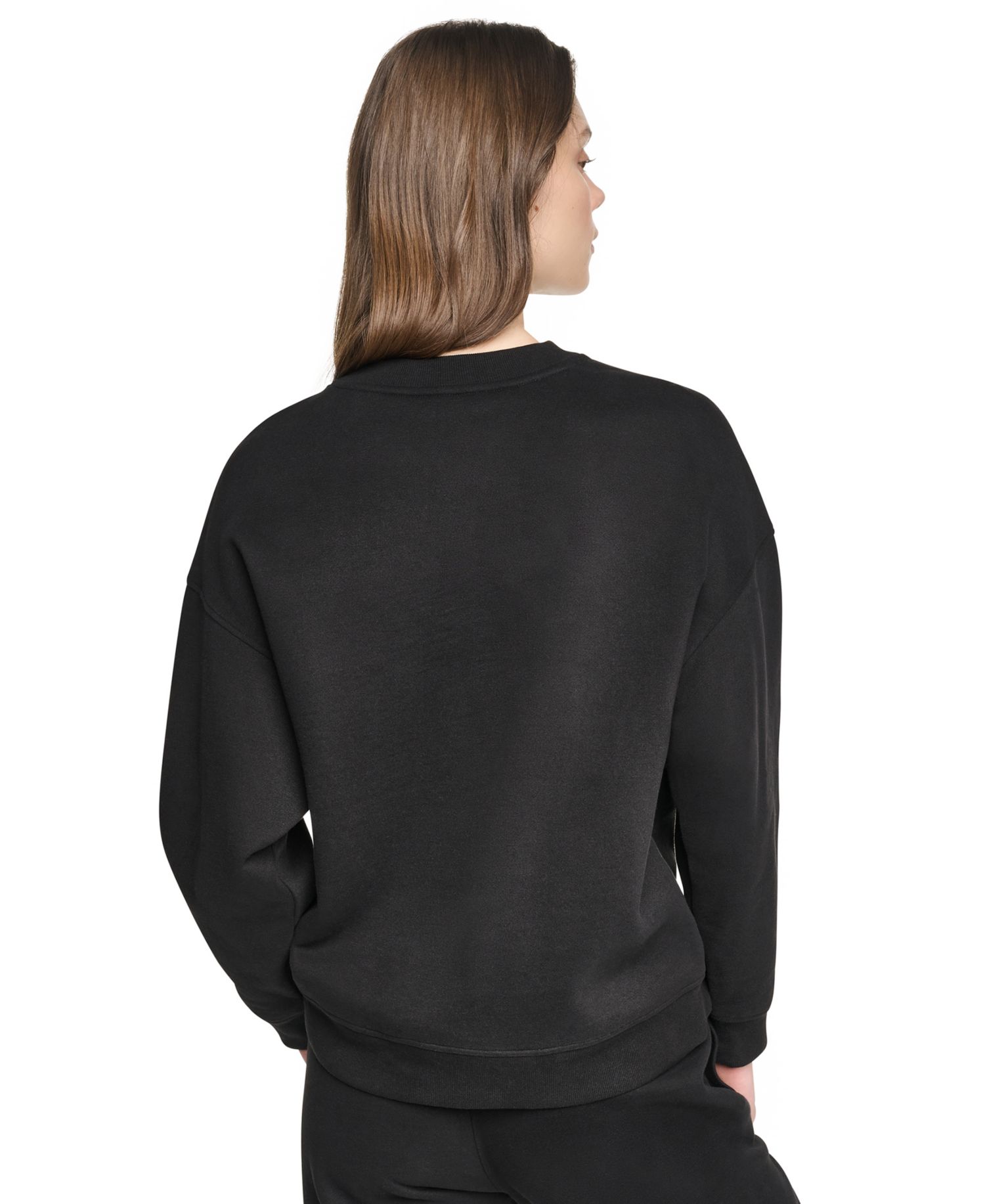 Women's Stacked Puff Outline Graphic Crewneck Pullover Sweatshirt