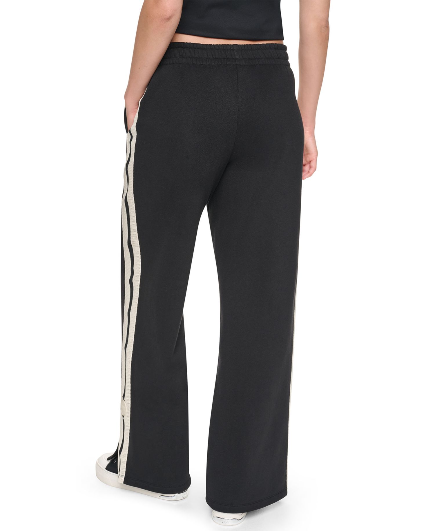 Women's High-Rise Textured Tape Straight-Leg Track Pants