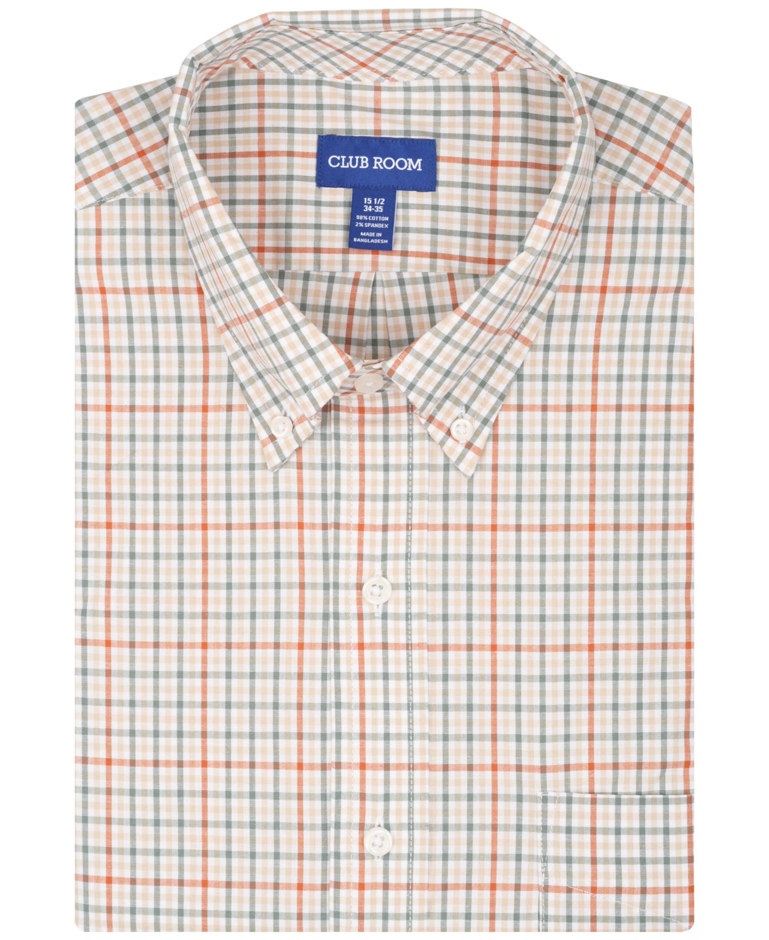 Men's Regular-Fit Harrington Plaid Dress Shirt