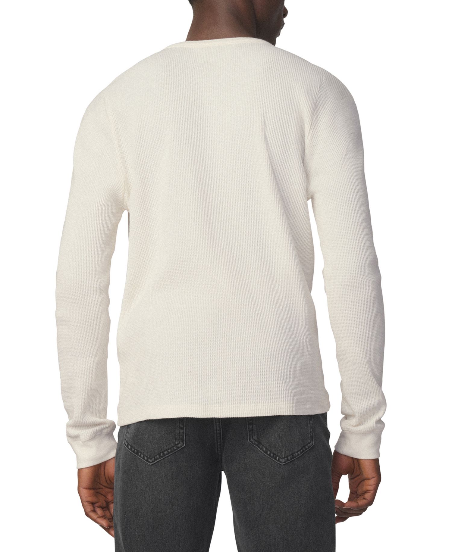 Men's Long-Sleeve Henley Waffle T-Shirt