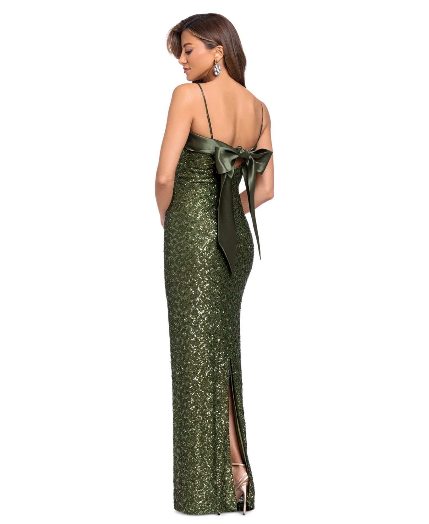 Women's Strapless Sequin Formal Gown