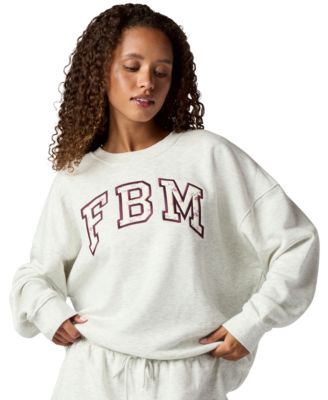 Juniors' Oversized Graphic Crewneck Sweatshirt