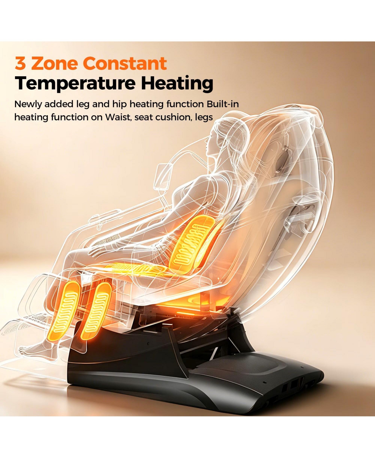 Fed Fitness 4D Massage Chair Full Body, Zero Gravity Massage Chair with Heat and Foot Massage with Airbags, Kneading, Bluetooth, Lcd Touch Control