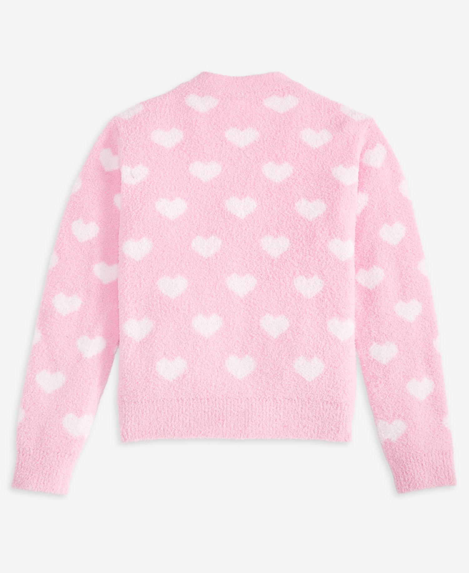 Girls' XS-XL Mini Hearts V-Neck Cardigan