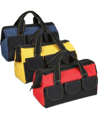 Tool Bag Waterproof Hard Bottom Heavy Duty Tote Electrician Carpenter Mechanic
