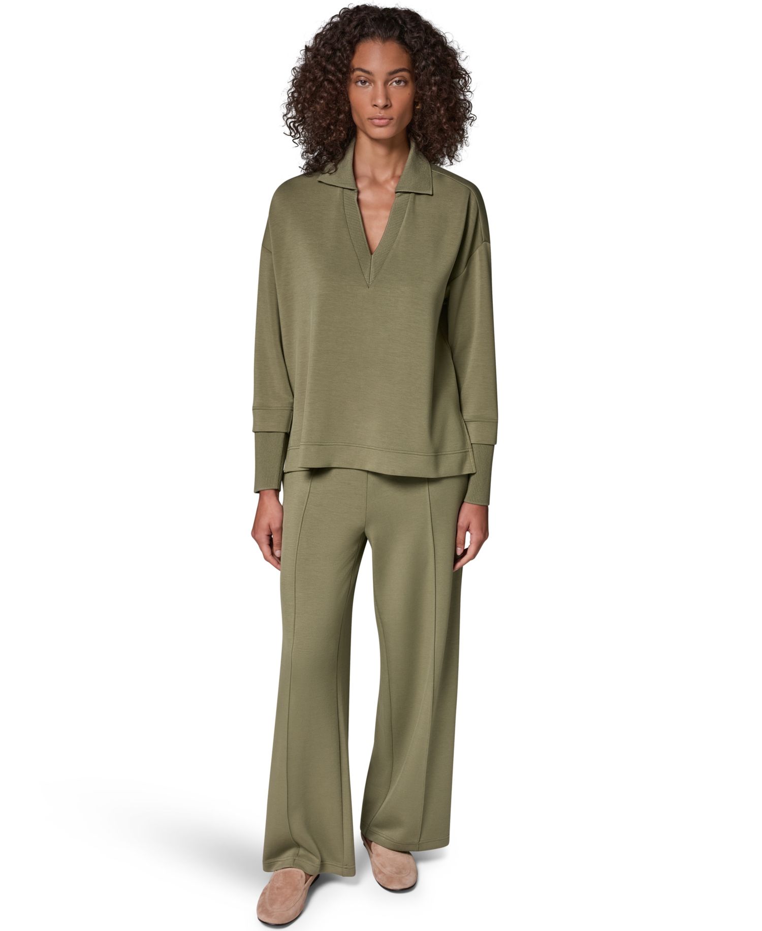 Women's Jet Setter Long-Sleeve V-Neck Tunic Top