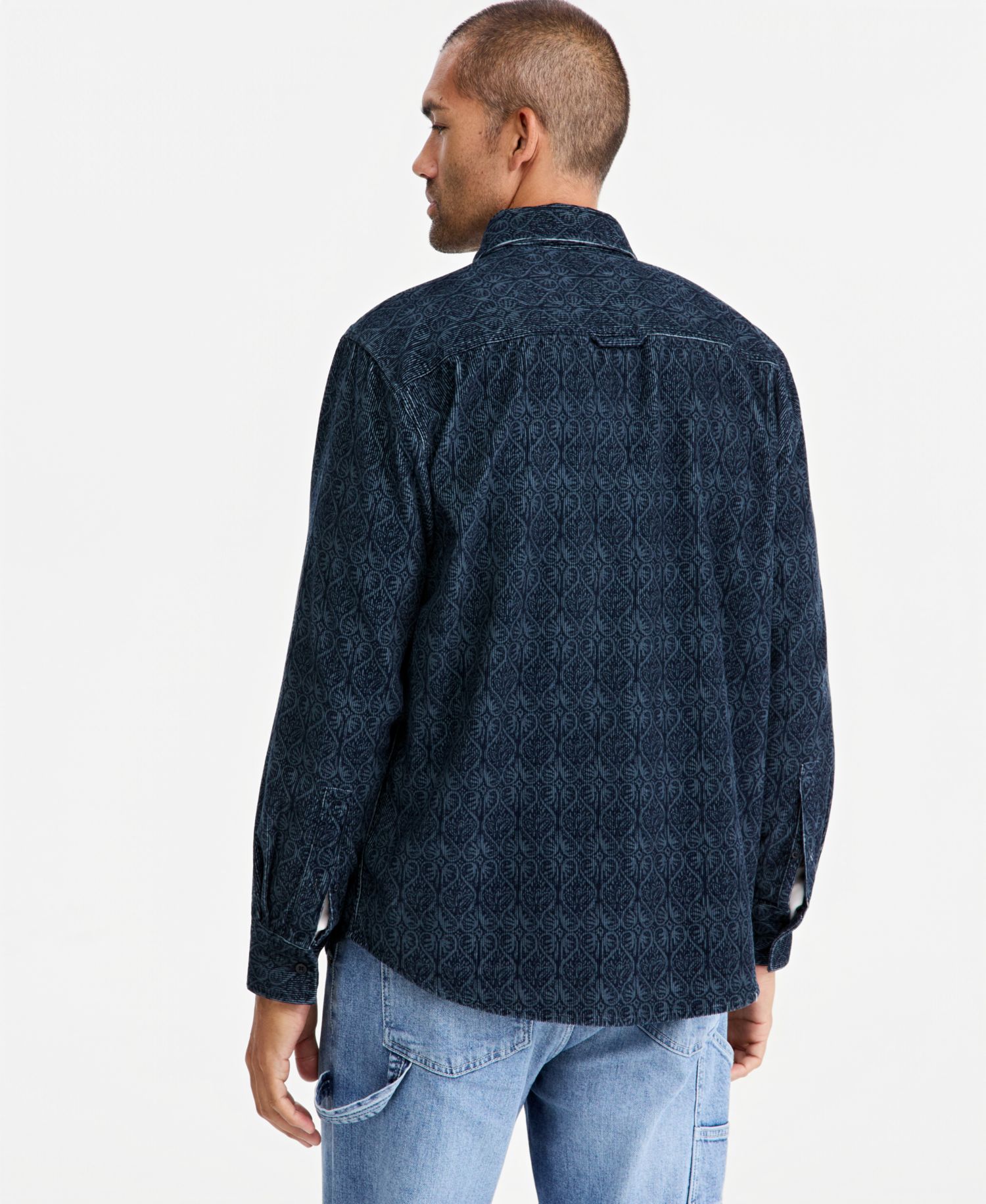 Men's Corduroy Geo Floral Shirt