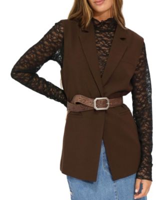 Women's Stand By Me Embossed Leather Belt
