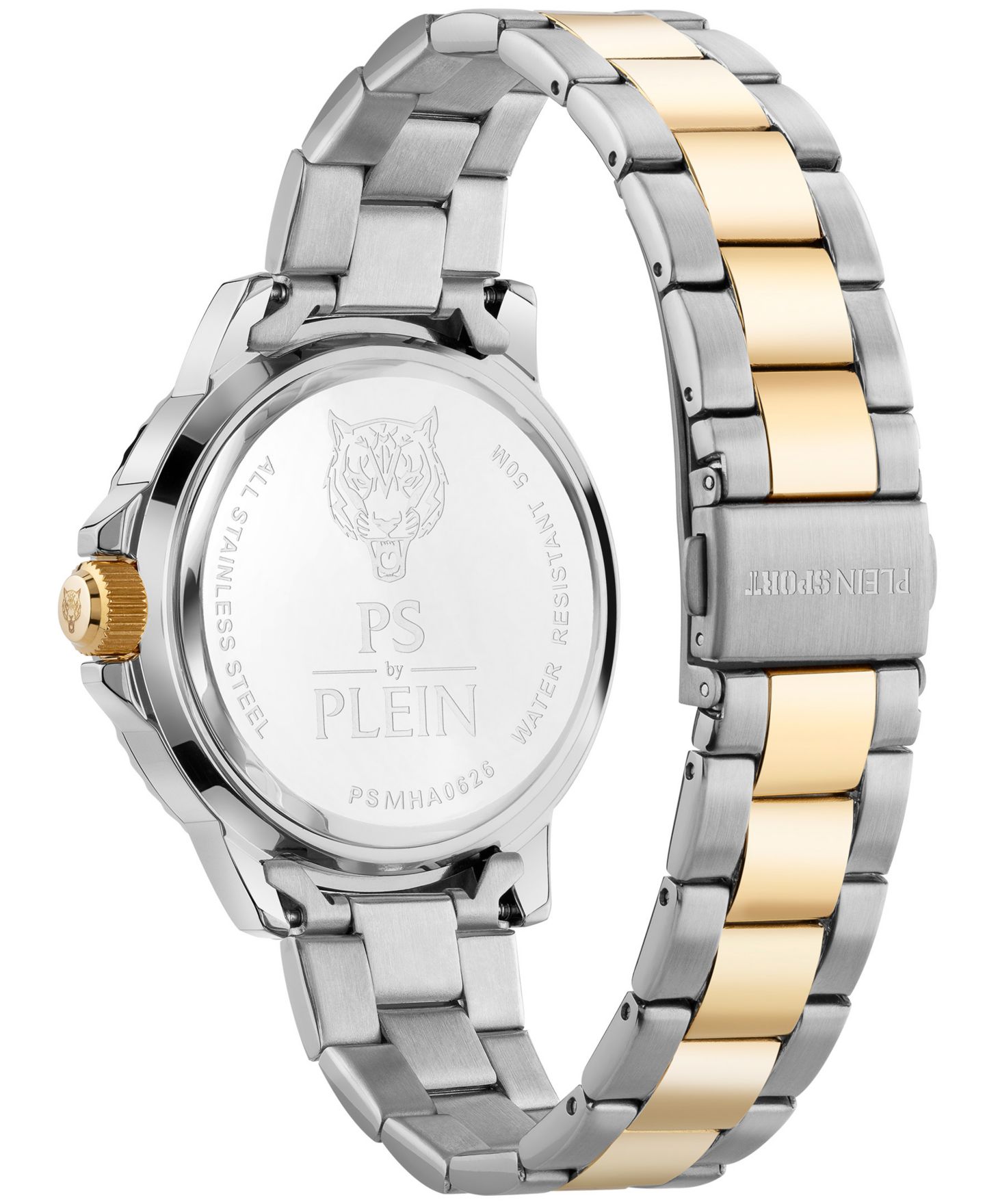 Мужские часы Plein Sport Chrome Surfer Quartz Round IP Two-Tone Case 43mm — фото 2