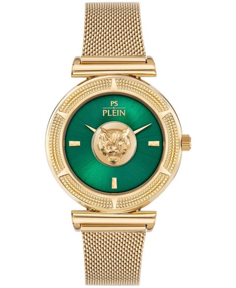 Женские часы Plein Sport Opium Mirage Quartz Round IP Yellow Gold Case 38mm