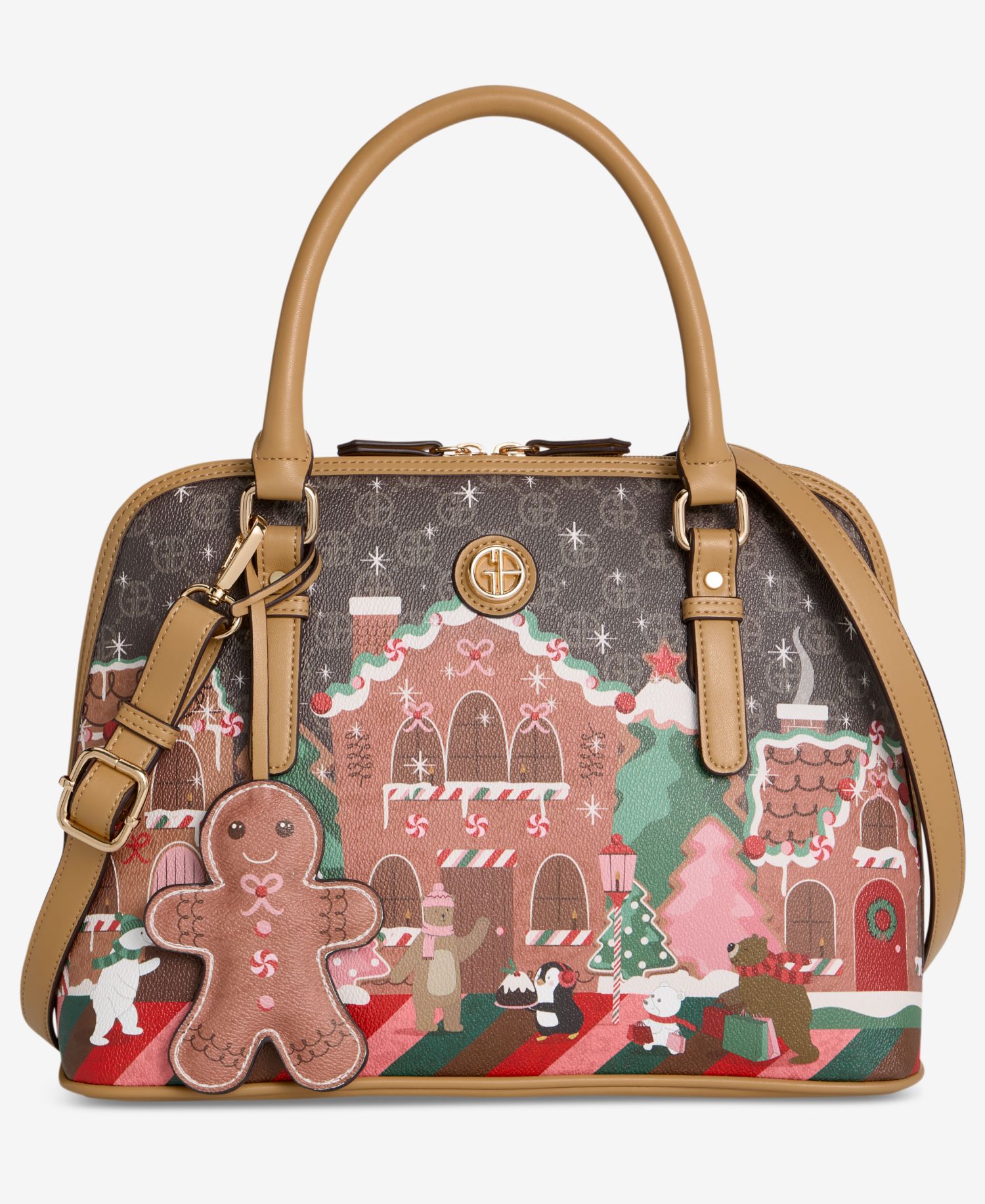 Gingerbread Bears Dome Satchel