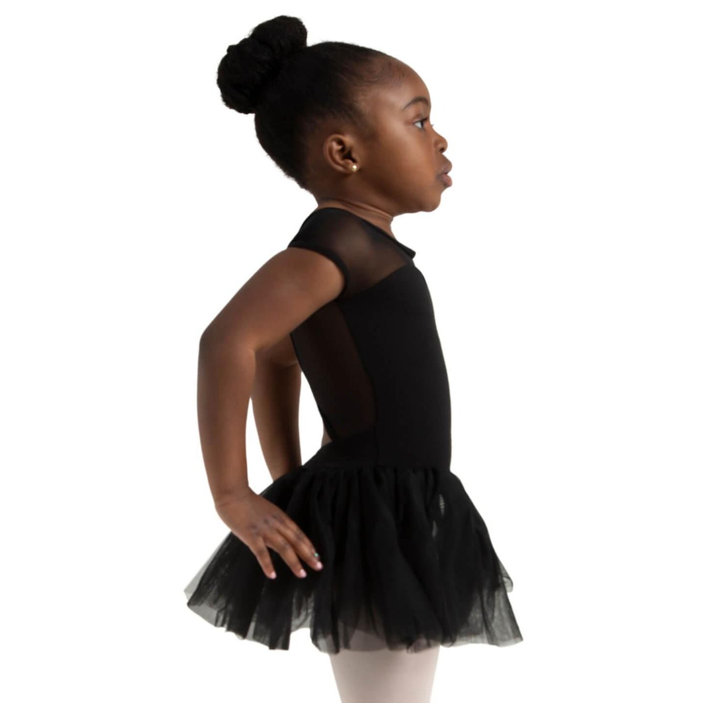 Детское платье Capezio Keyhole Back Tutu Dress - Girls, цвет: Чёрный — фото 2