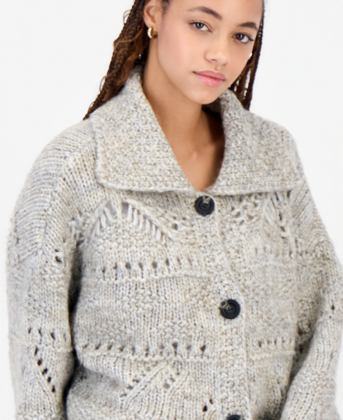 And Now This Women's Pointelle Button-Front Cardigan, Macy's Exclusive