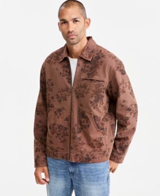 Men's Floral Canvas Chore Jacket