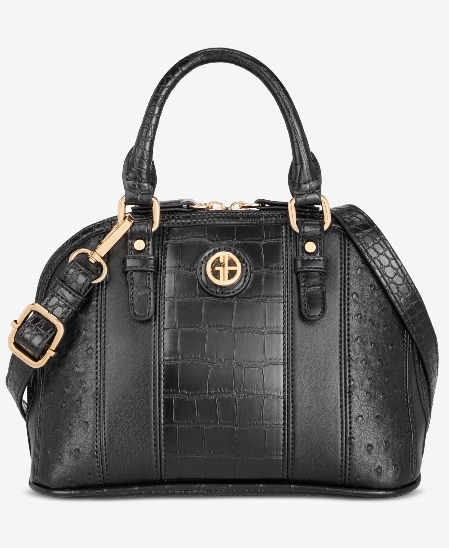 Mixed Media Small Dome Satchel