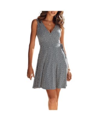 Women's V-Neck A-Line Wrap Dress