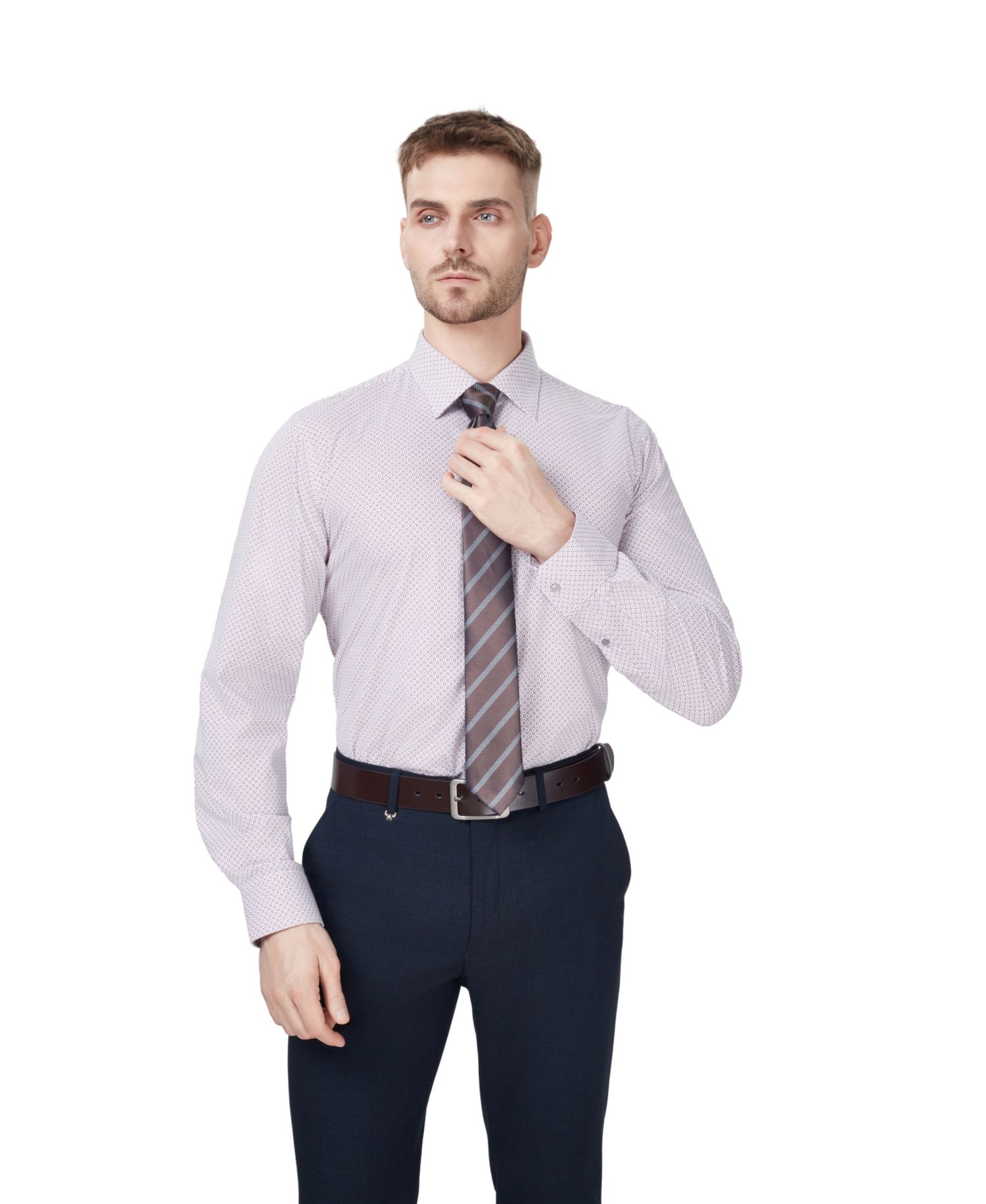 Men's Regular-Fit Micro Dot Dress Shirt