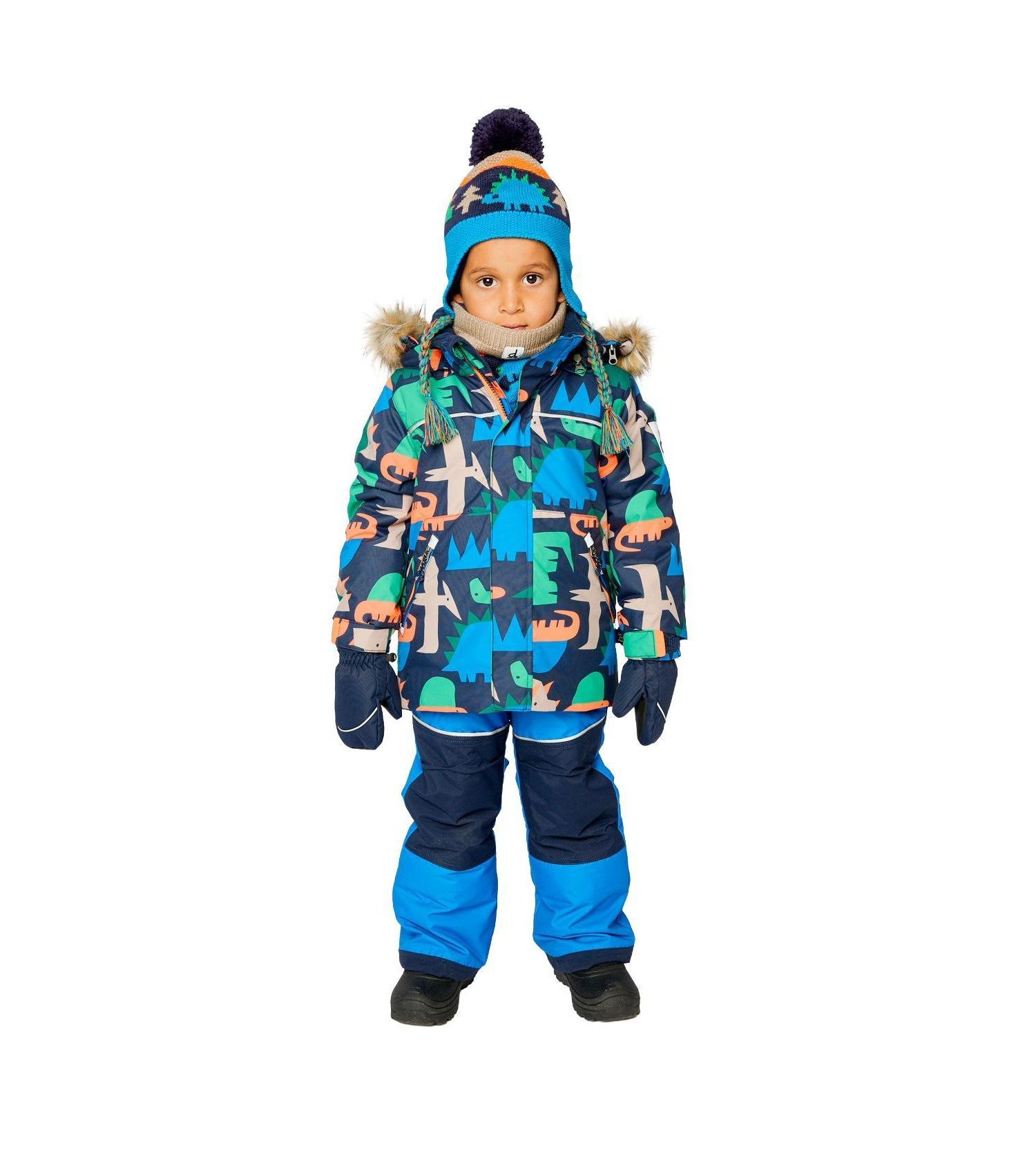 Little and Big Boy (6-8) Two Piece Discover Snowsuit Dinosaur Print