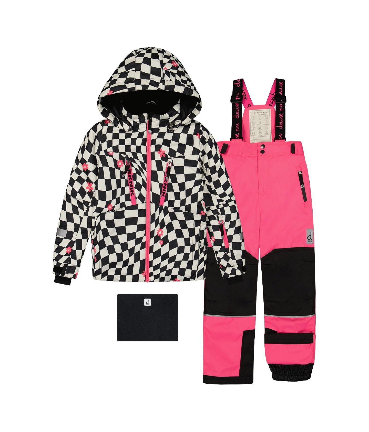 Deux par Deux Toddler Girls(4T-5T) Two Piece Teknik Snowsuit, цвет: Розовый — фото 1