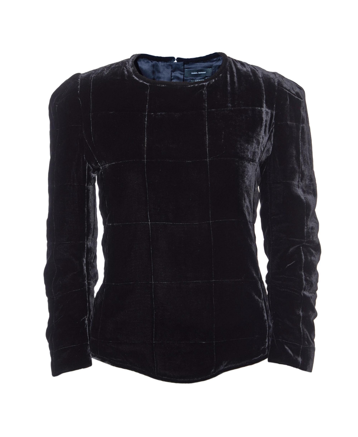Pre-Owned Isabel Marant Women's Quilted Velvet Padded Shoulder Top