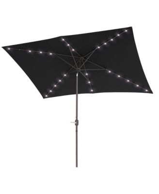 Enhance Your Outdoor Oasis with 10×6.5Feet LED Rectangular Patio Umbrella - Stylish, Durable, and Sun-Protective!