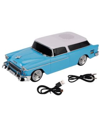Retro Car Bluetooth Speaker with TWS Stereo, LED Party Lights and FM Radio