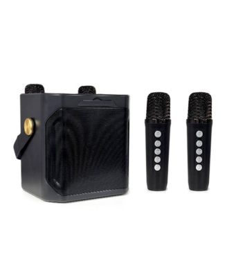 10W Bluetooth 5.3 Dual-Wireless Microphone Karaoke Speaker