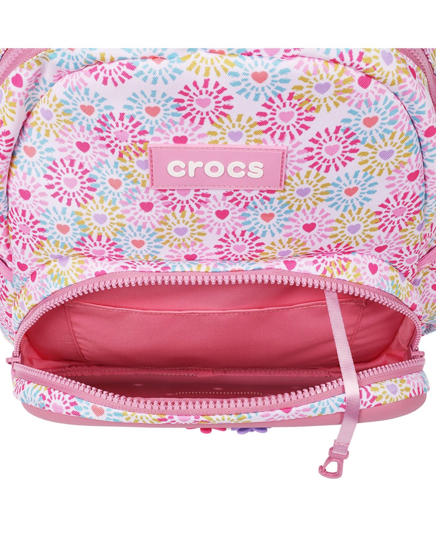 Рюкзак Crocs Floral Back to School with EVA Front Pocket Customizable Jibbitz, цвет: Розовый — фото 7