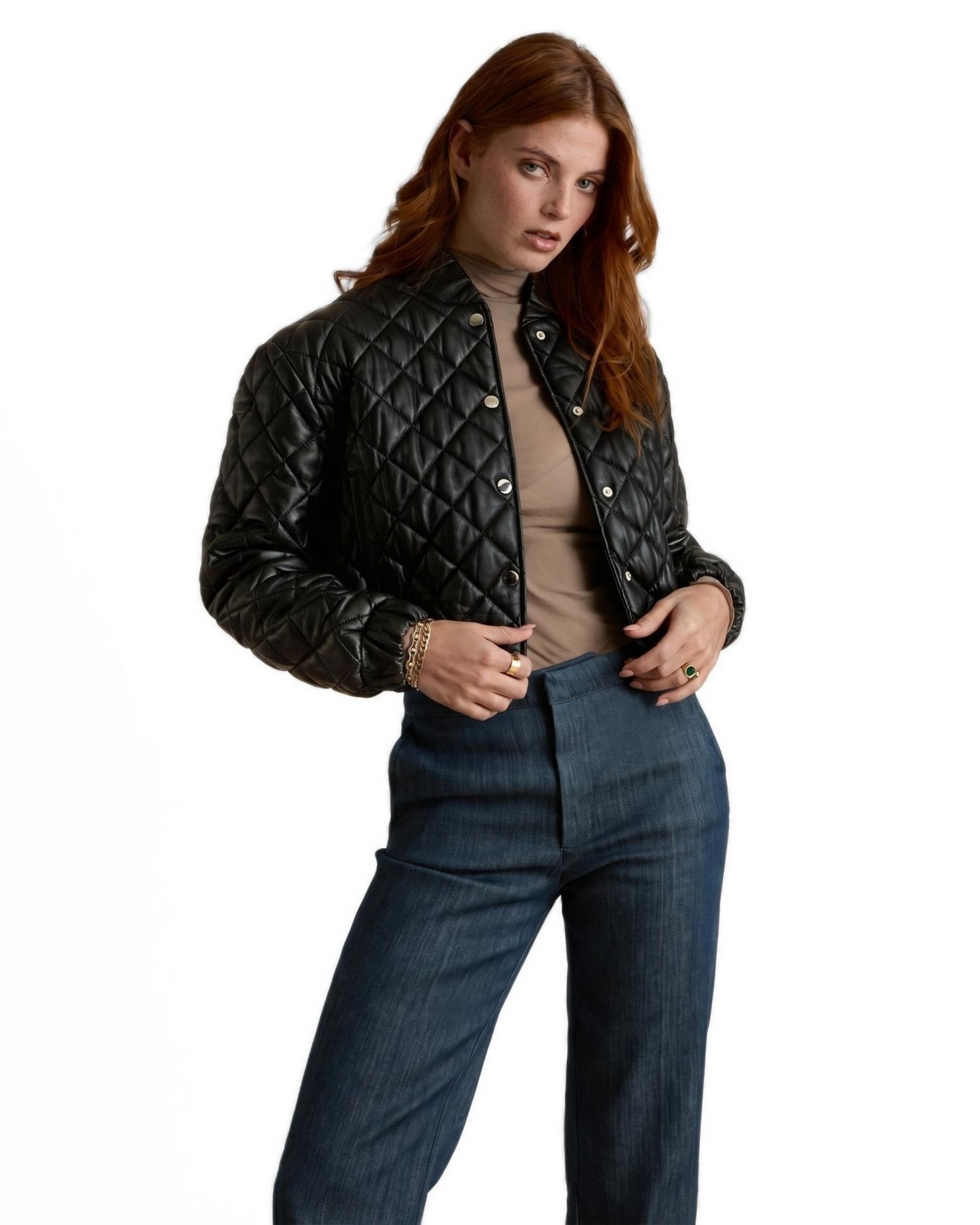 Women's Aveline Quilted Leather Jacket
