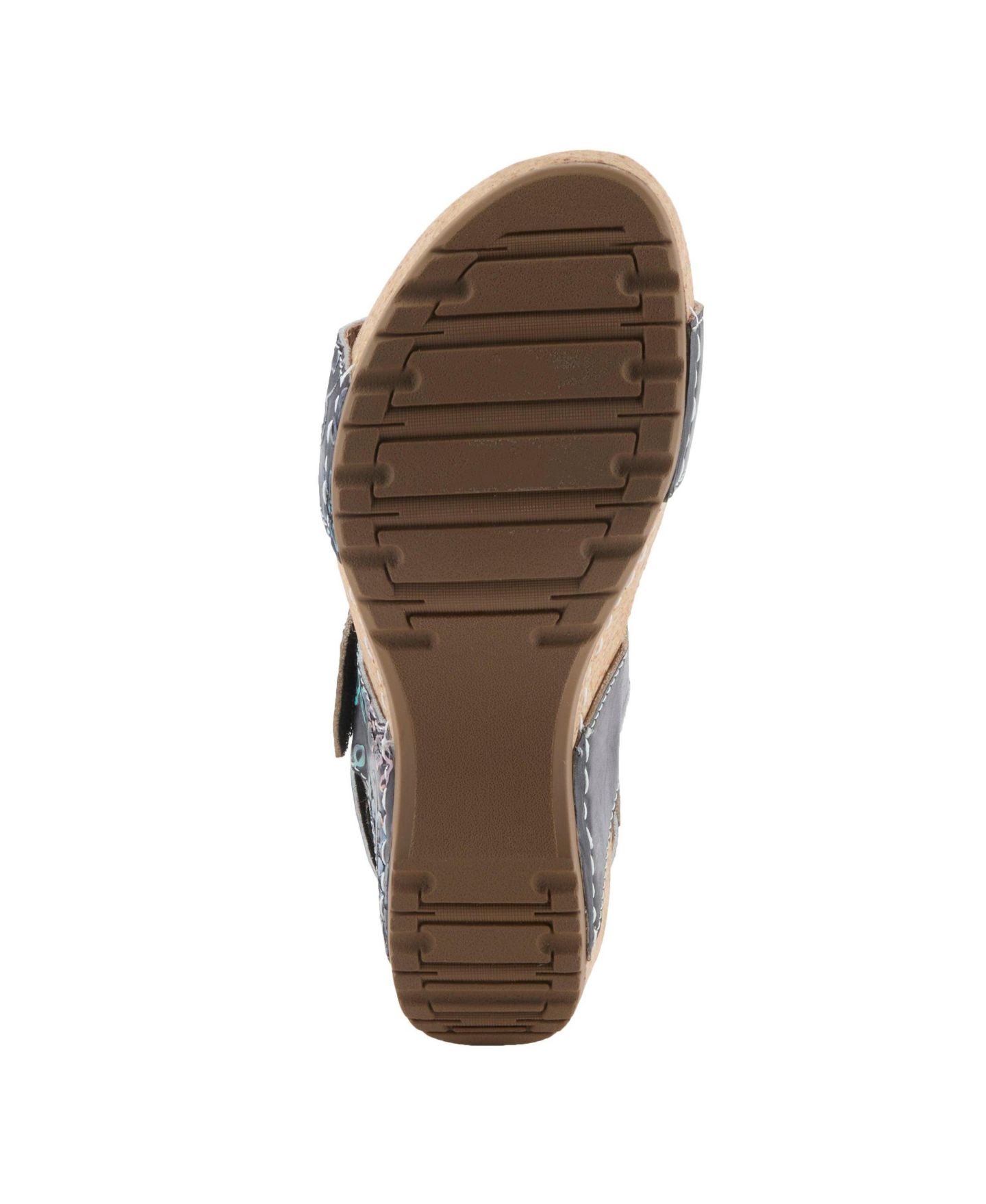 Женские сандалии L'Artiste Colomecool Wedge Sandals with Cork Sole, цвет: Чёрный разноцветный — фото 6