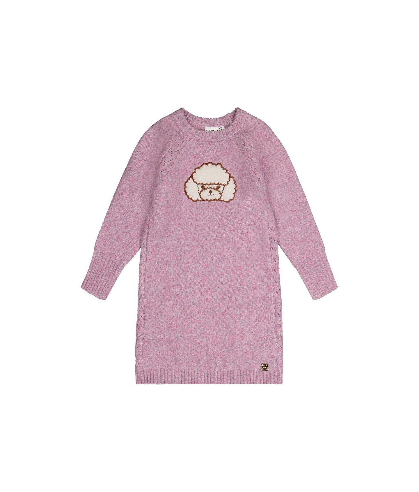 Платье Deux par Deux Poodle Knit Dress для девочек, цвет: Лавандовый — фото 1