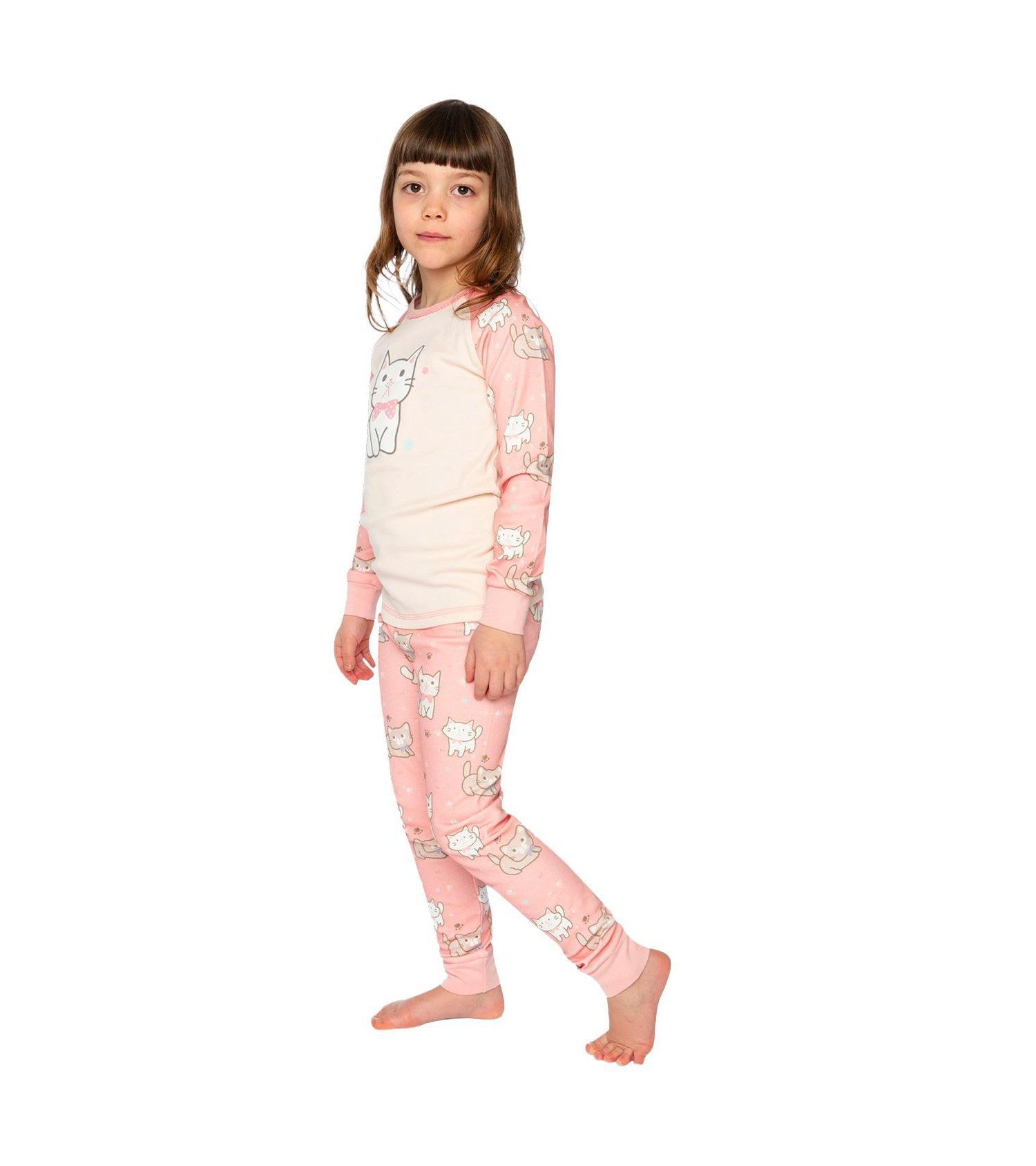 Little and Big Girl (6 - 12) Cotton Two-Piece Pajama Set