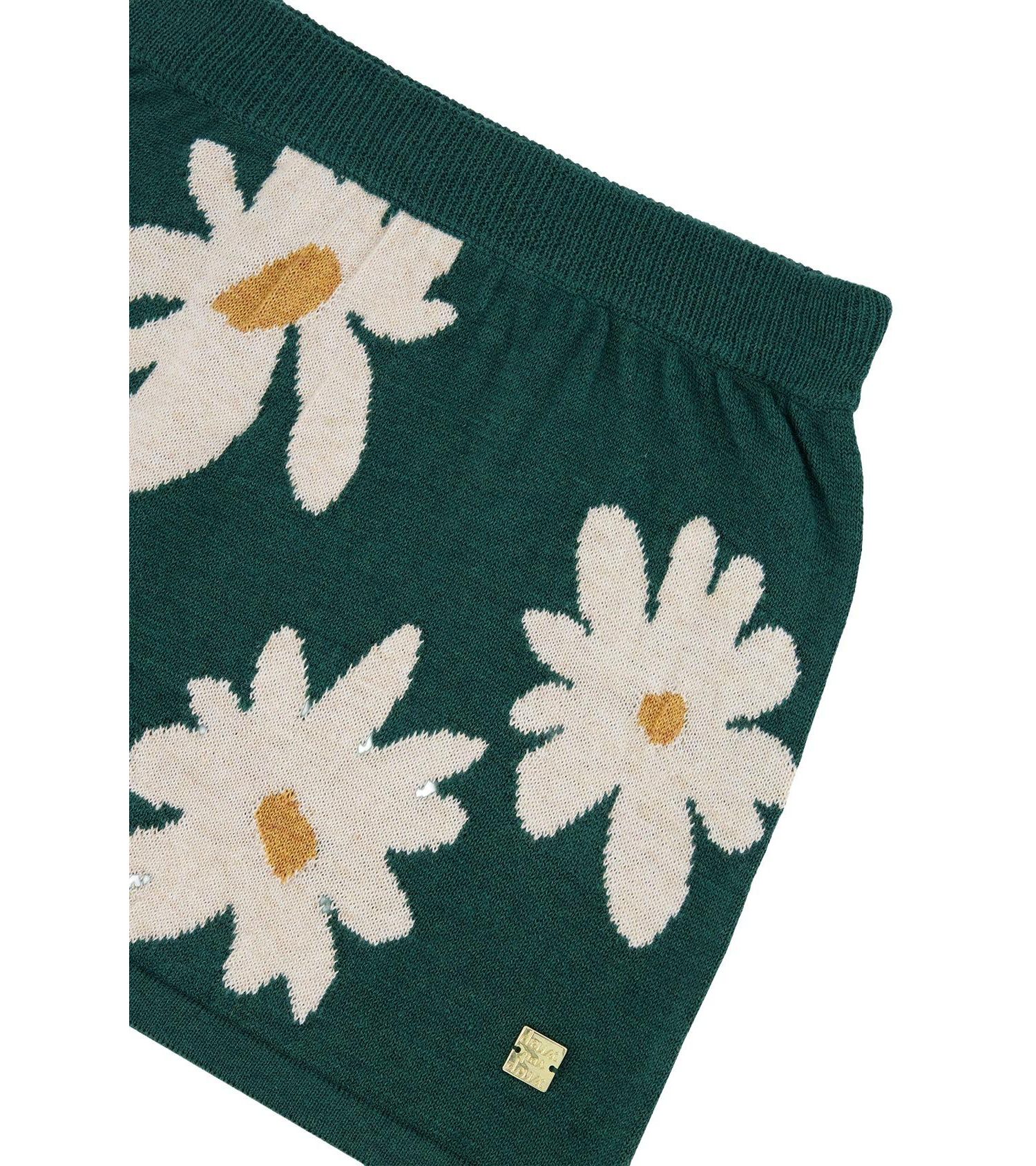 Little and Big Girl (size 6 to 12 ) Knitted Skirt Jasper Printed