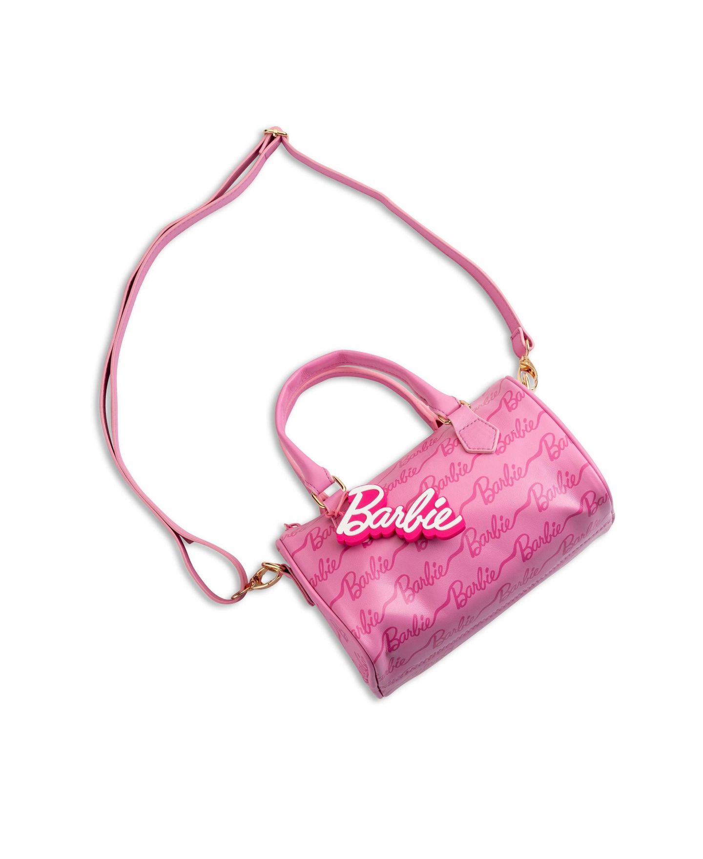 Детская сумка Barbie Ribbon Script Mini Duffle Handbag, цвет: Розовый — фото 6
