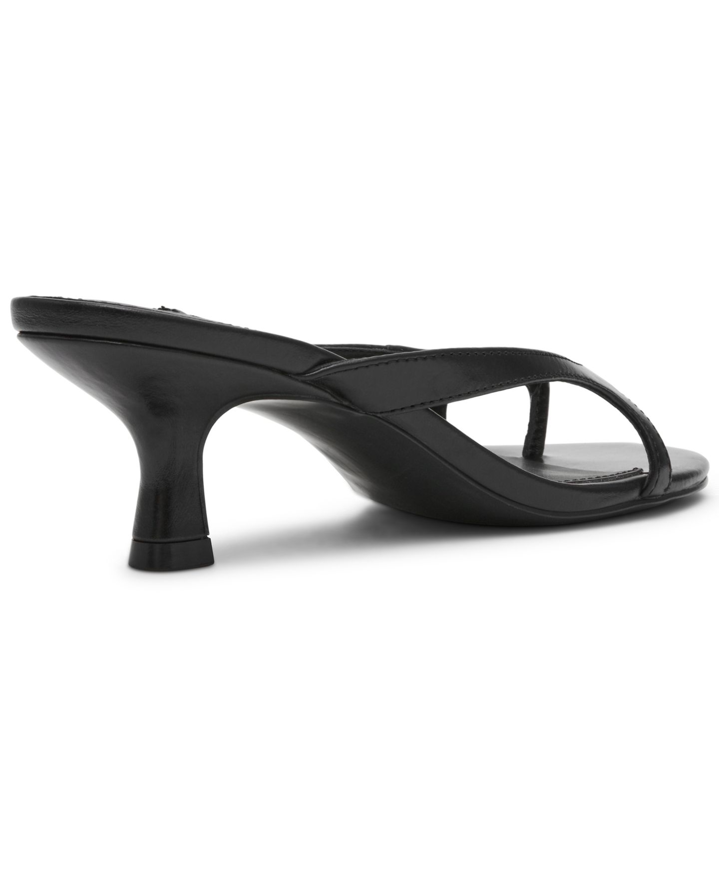 Женские сандалии Steve Madden Brienna Strappy Kitten Heel, цвет: Чёрный кожаный — фото 6