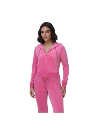 Women's Luxe Velour Juicy Hoodie With Double Bling