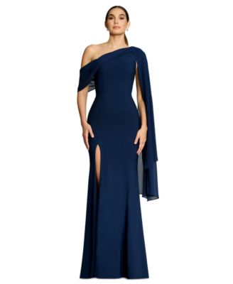 Women's One-Shoulder High-Slit A-Line Gown