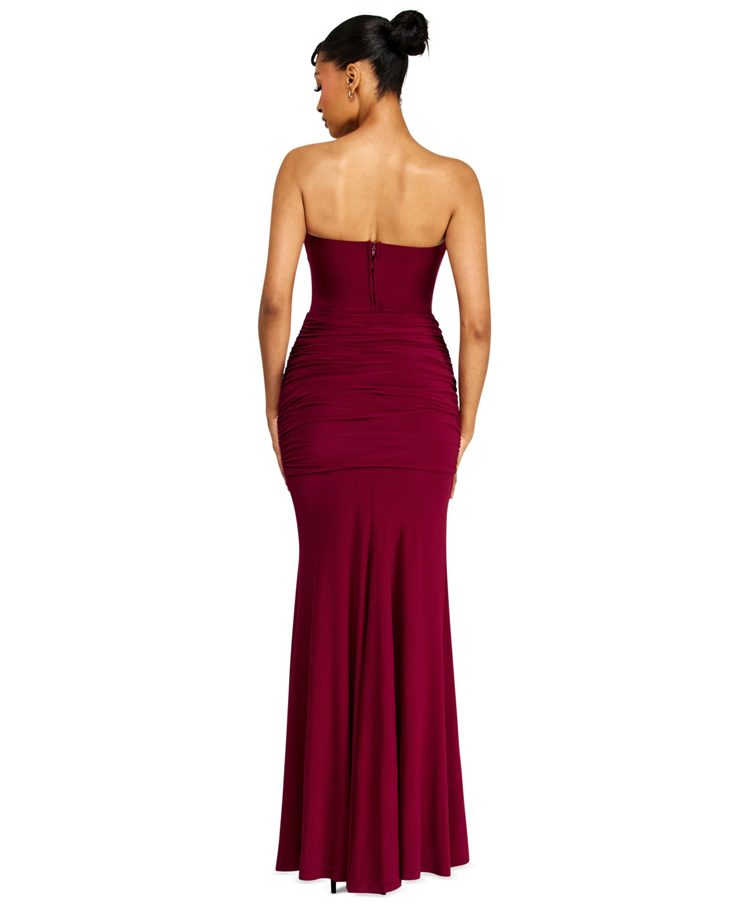 Juniors' Long Sweetheart-Neck Gown