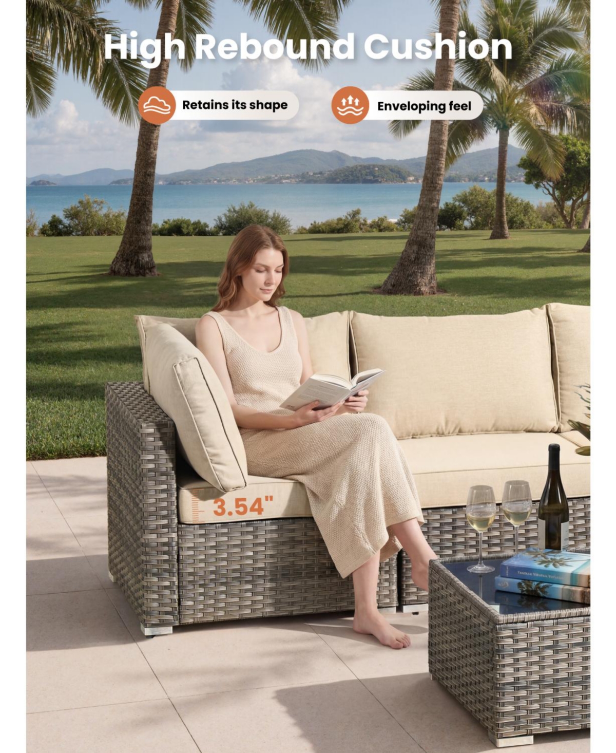 Xizzi 11-Piece Outdoor Patio Furniture Set With Fire Pit Table, Wicker Conversation Sectional Sofa, Swivel Chairs, Coffee and Side Table