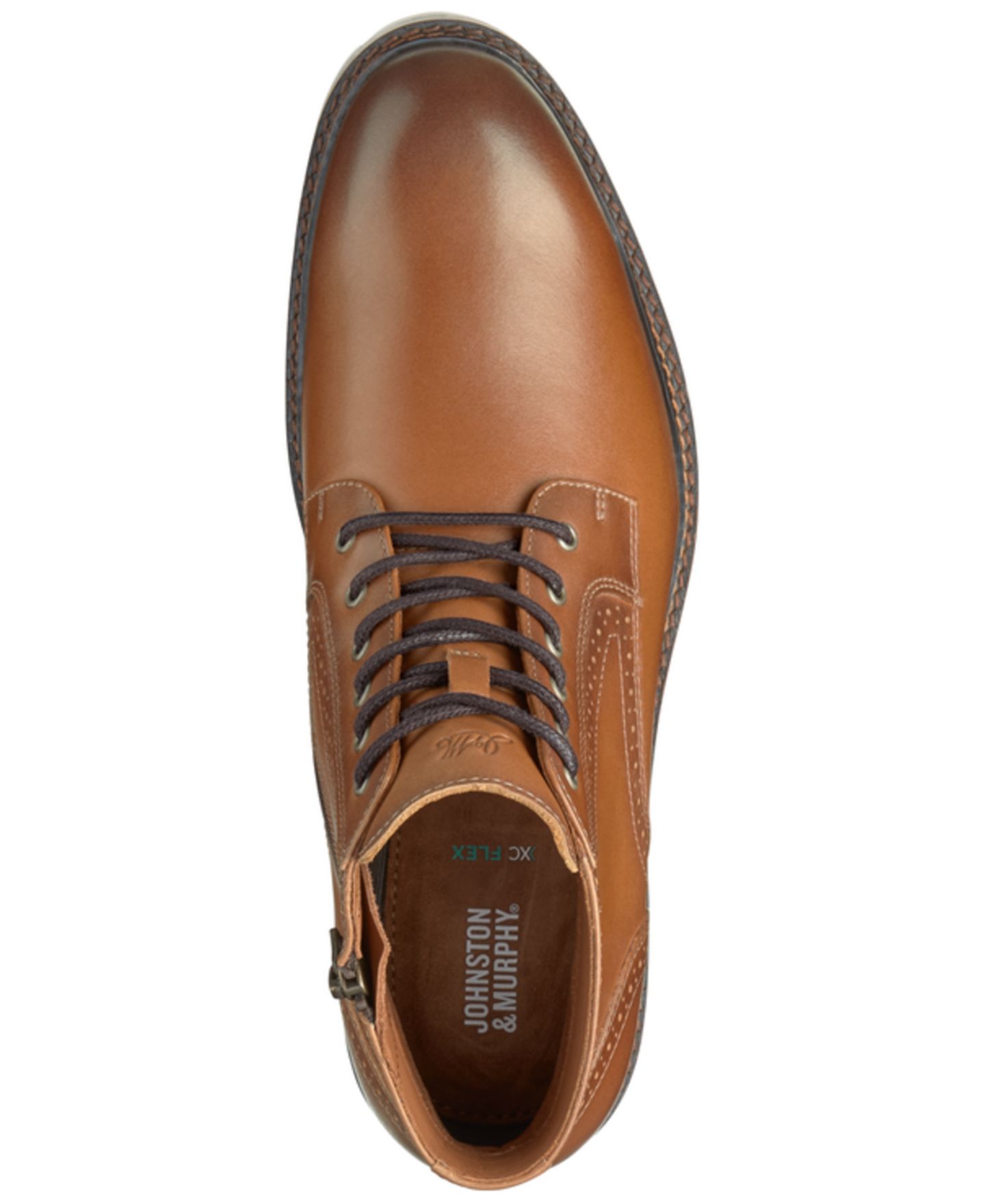 Мужские ботинки Johnston & Murphy Keegan Plain-Toe, цвет: Рыжевато-коричневый — фото 4