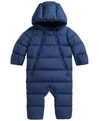 Baby Boys' Long-Sleeve Down Hooded Bunting Snowsuits