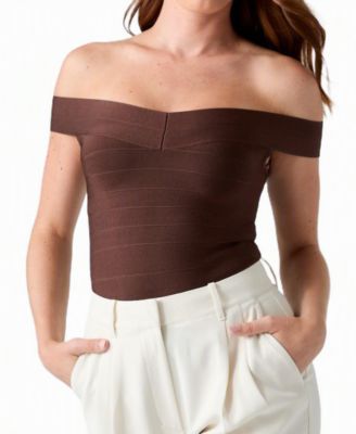Women's Alexis Off-the-Shoulder Bandage Fitted Top