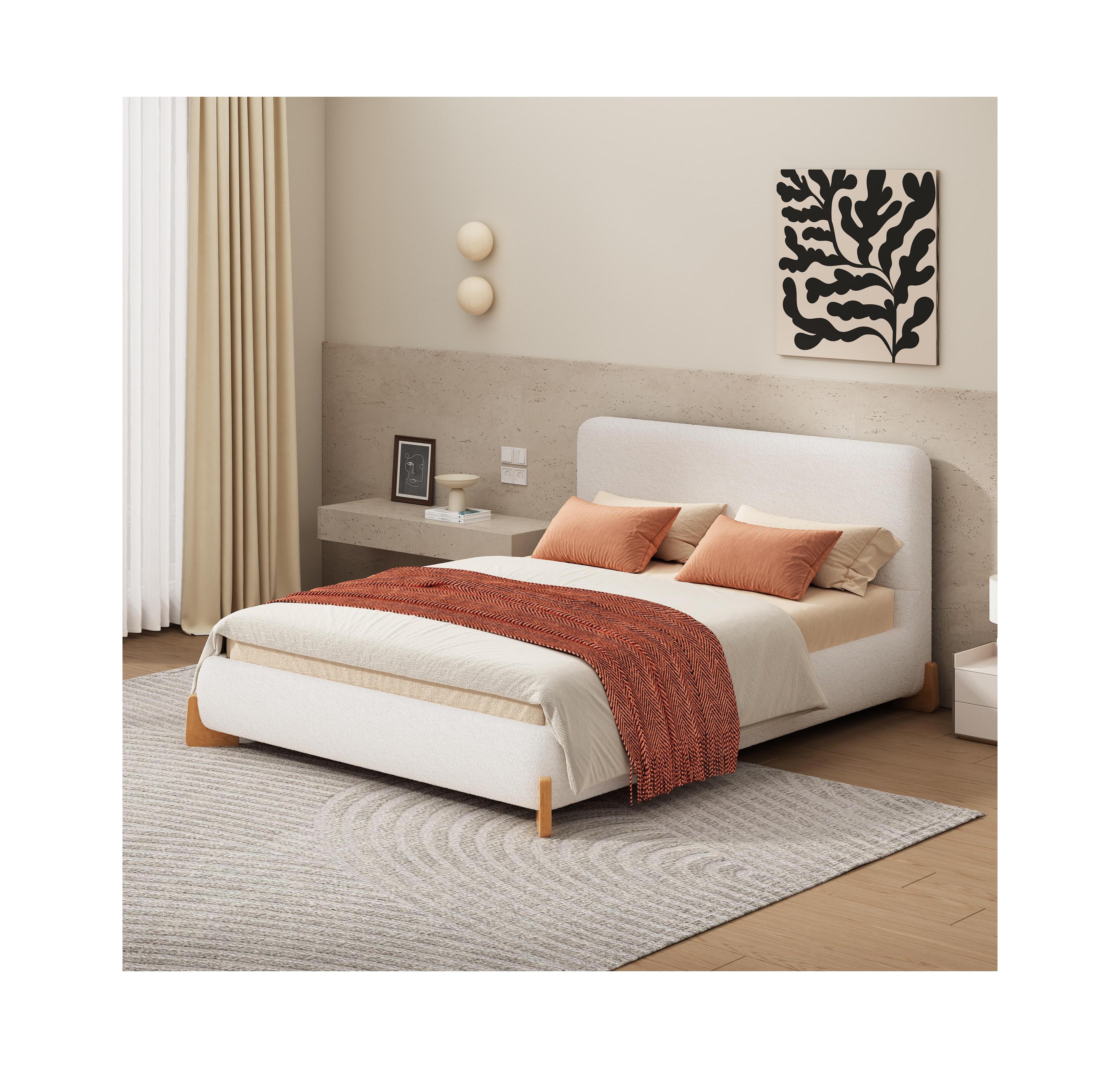 Boyel Living Upholstered Bed, A Luxurious and Comfortable Bedroom Centerpiece, Full Size