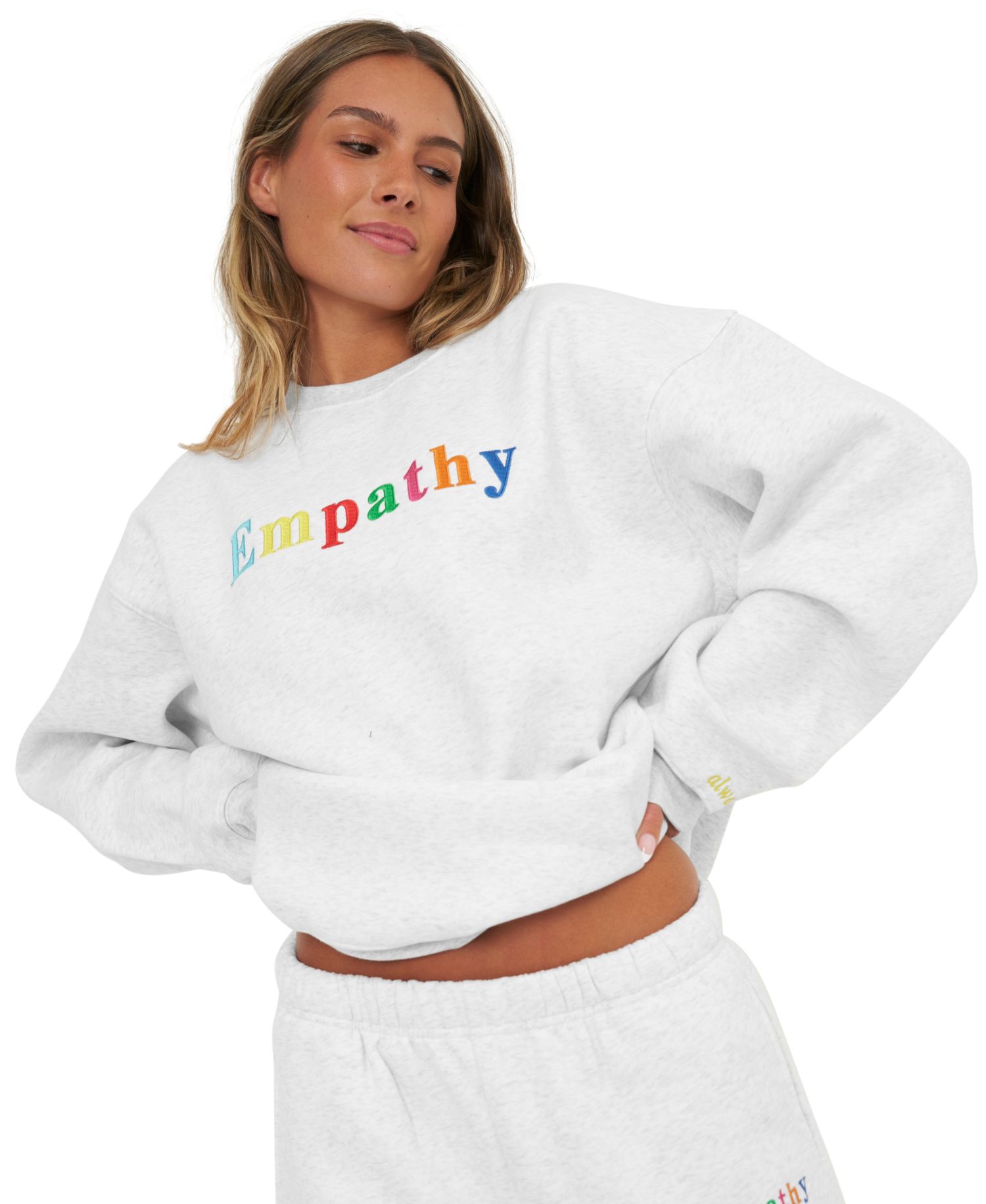 Juniors' Classic Crewneck Oversized Graphic Sweatshirt