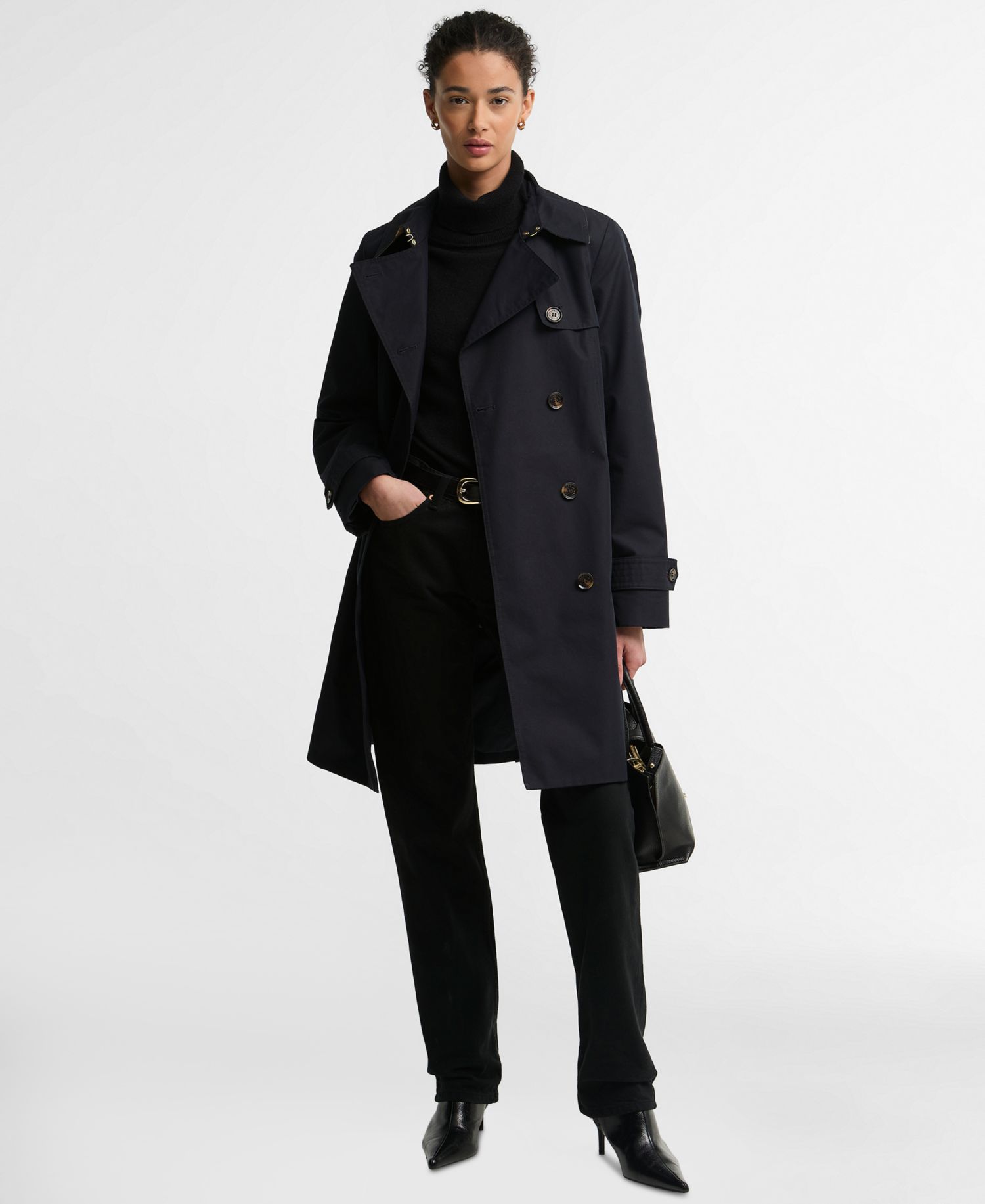 Women's Greta Double-Breasted Belted Trench Coat
