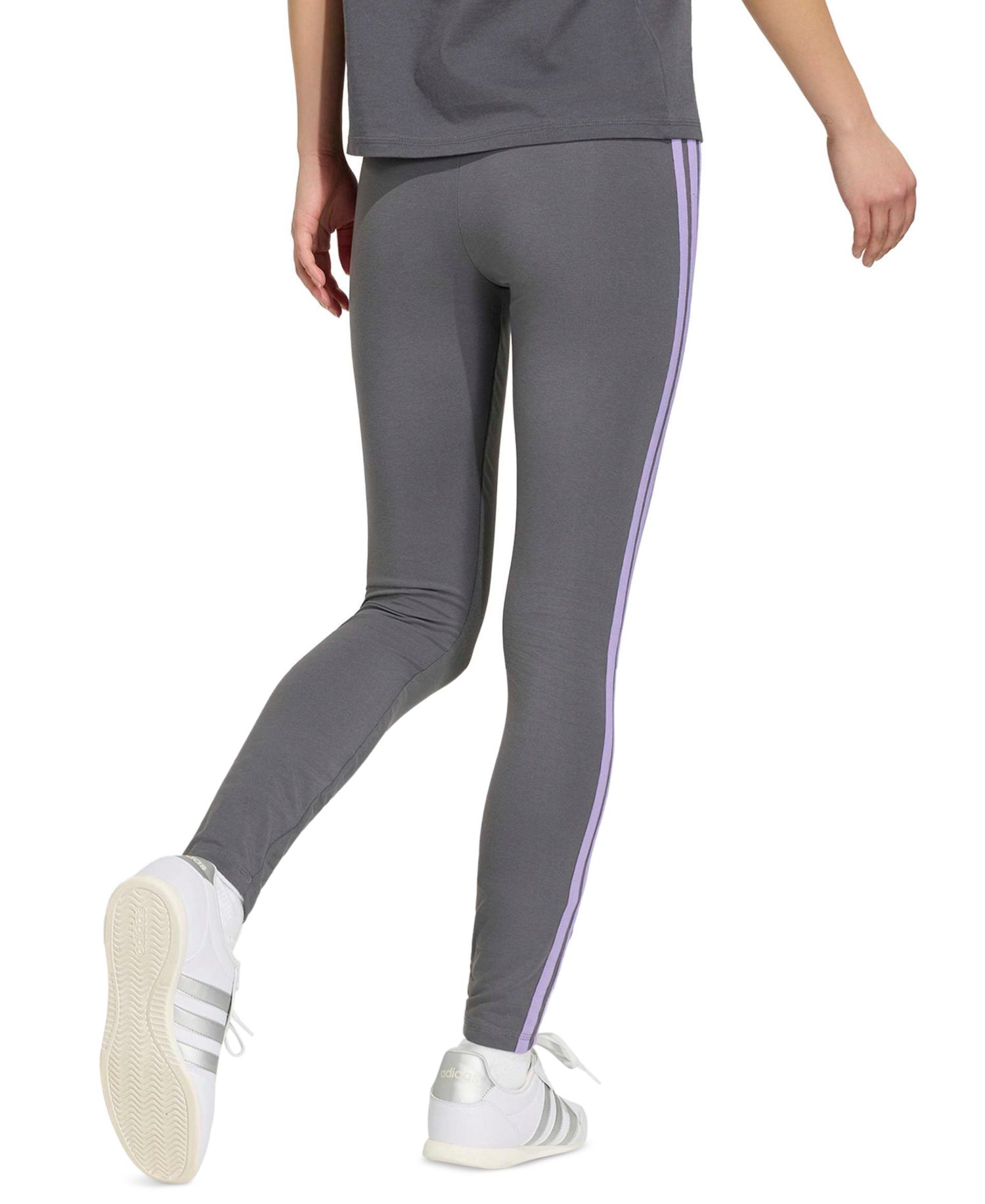 Plus Size Essentials 3-Stripes Cotton Leggings