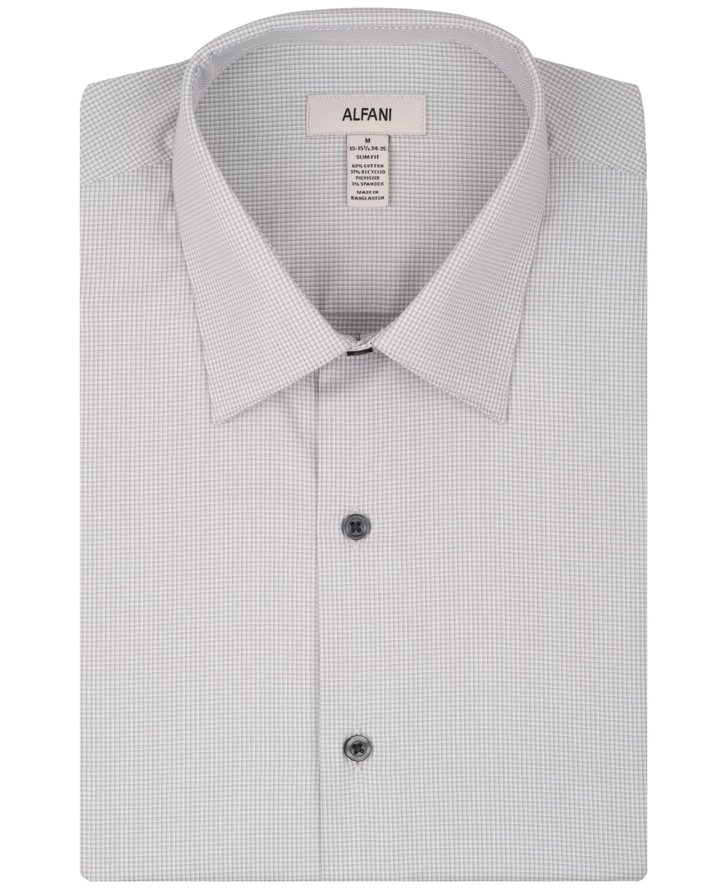 Men's Slim-Fit Spread Collar Dress Shirt