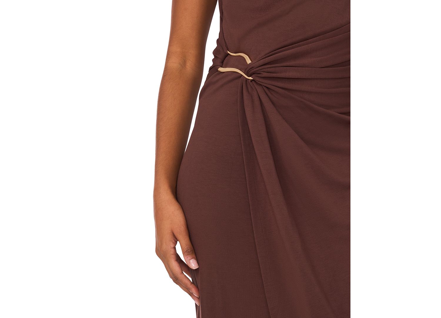 Petite Sleeveless Wrap Midi Dress