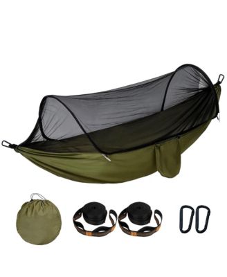 2 Person Pop Up Camping Hammock With Mosquito Net Lightweight Portable Outdoor Indoor Travel